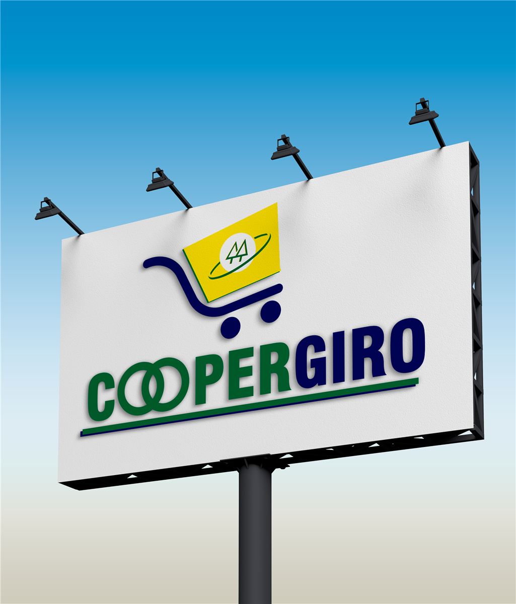 Marca Coopergiro aplicada em outdoor