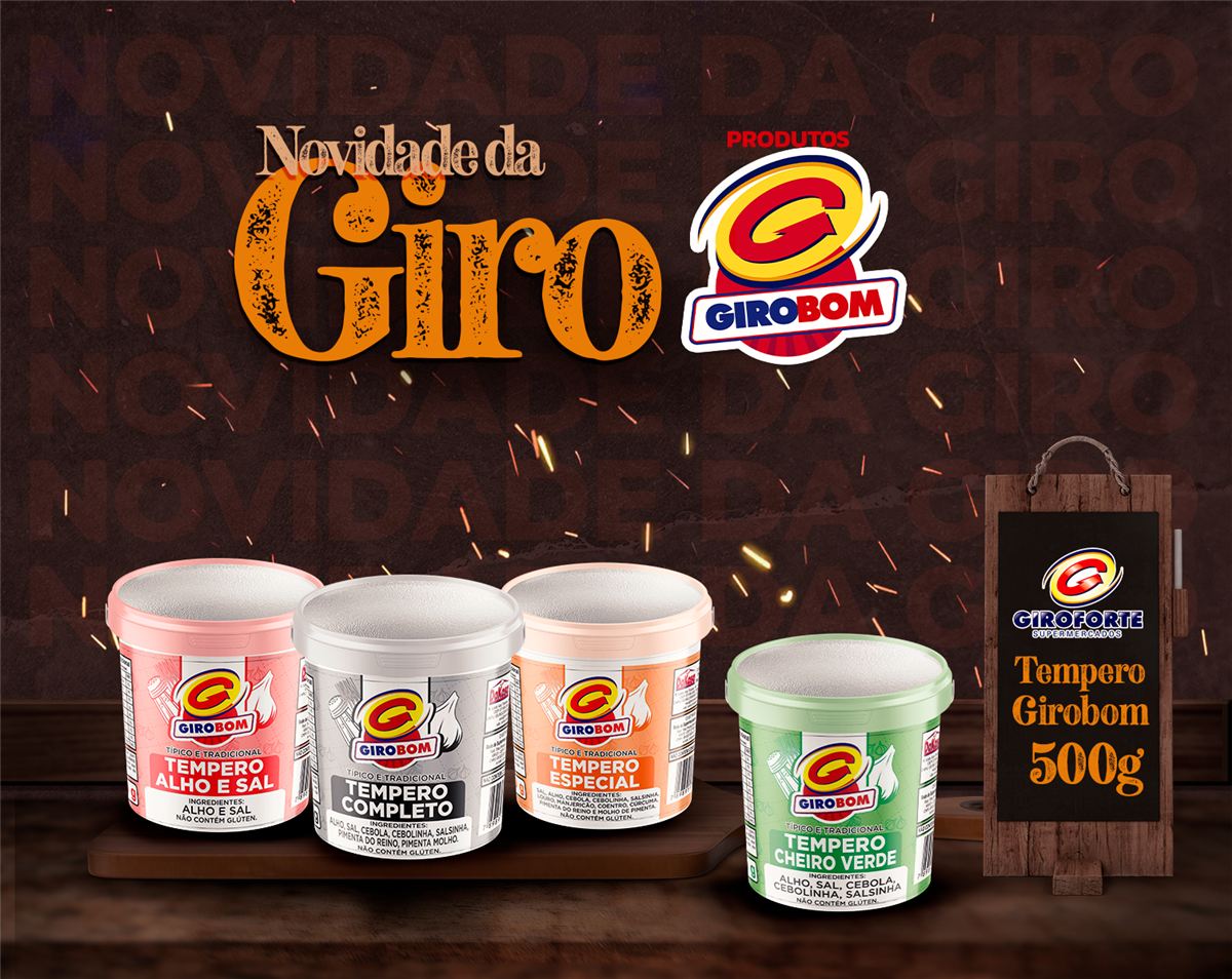 Post de lançamento dos temperos Girobom